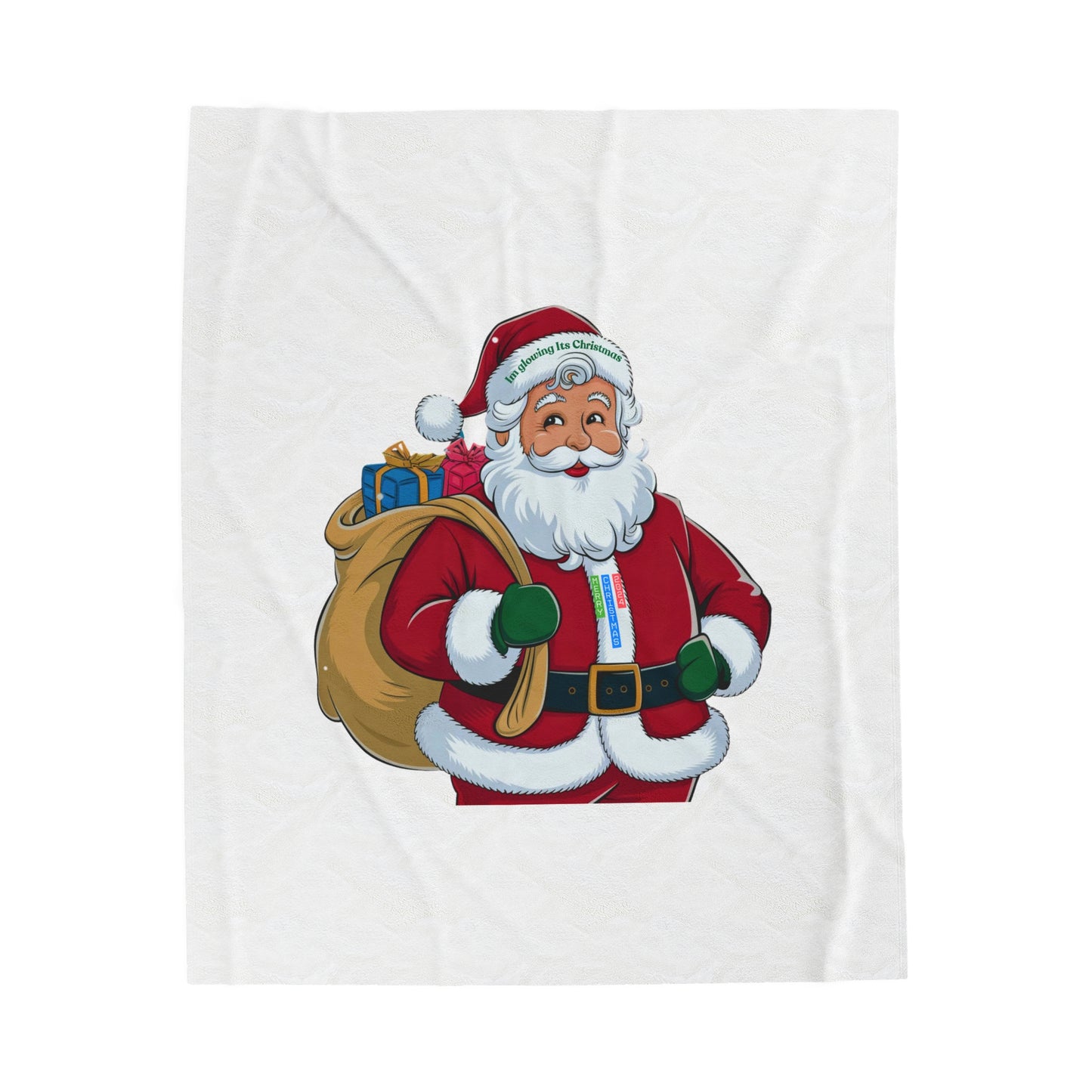 Festive Santa Plush Blanket - Perfect Holiday Cozy Throw