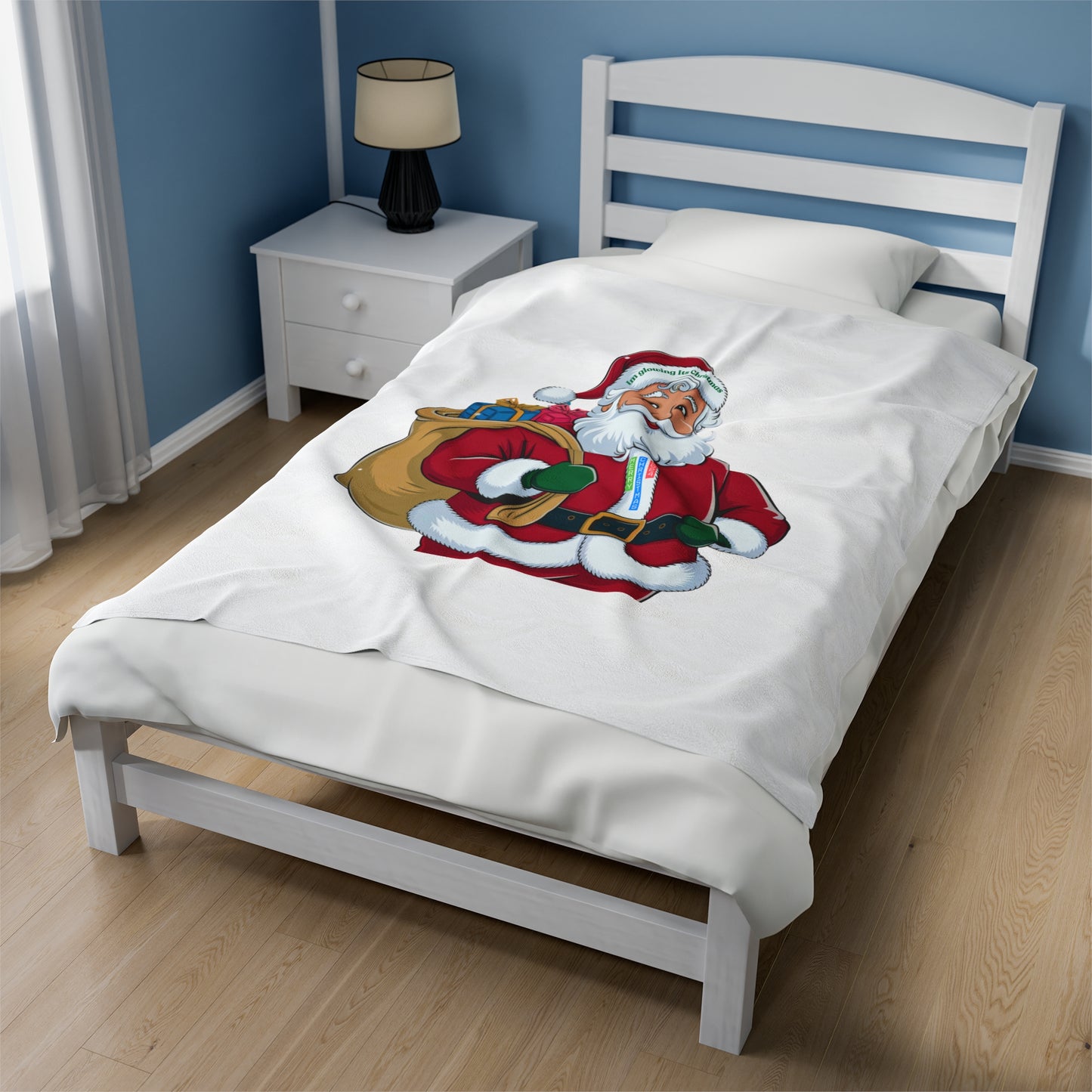 Festive Santa Plush Blanket - Perfect Holiday Cozy Throw