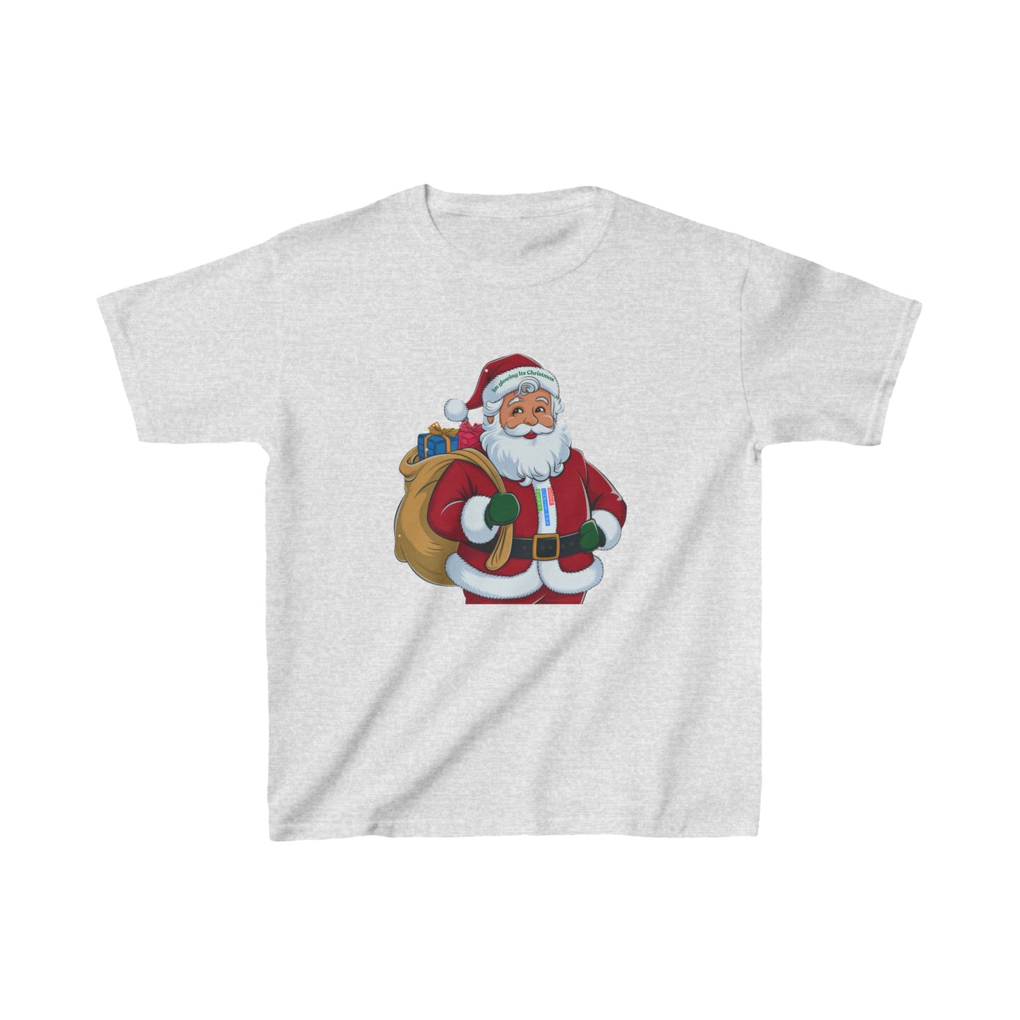 Santa Claus Kids Heavy Cotton™ Tee – Perfect for Christmas Celebrations