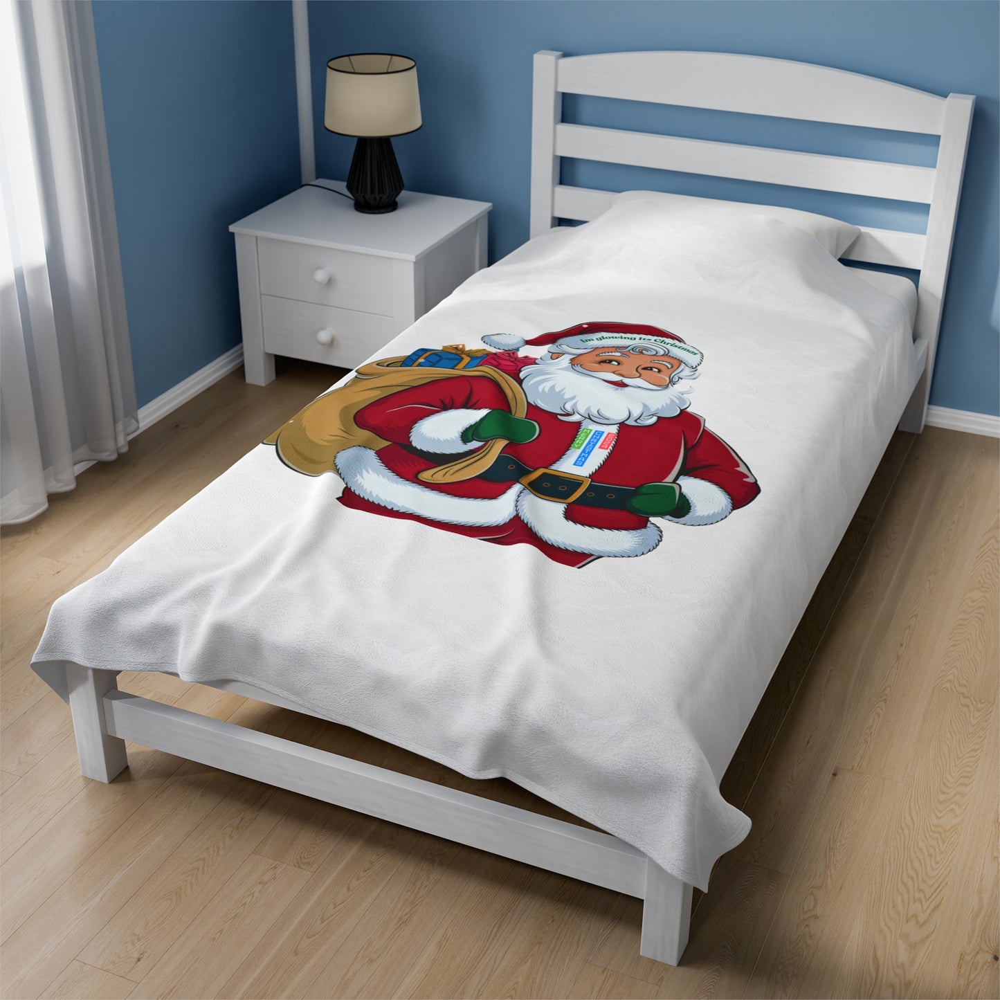 Festive Santa Plush Blanket - Perfect Holiday Cozy Throw